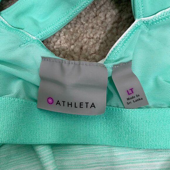 Athleta Mint Green Stride Crunch & Punch Cross Back Tank Top Size LT - Picture 4 of 11